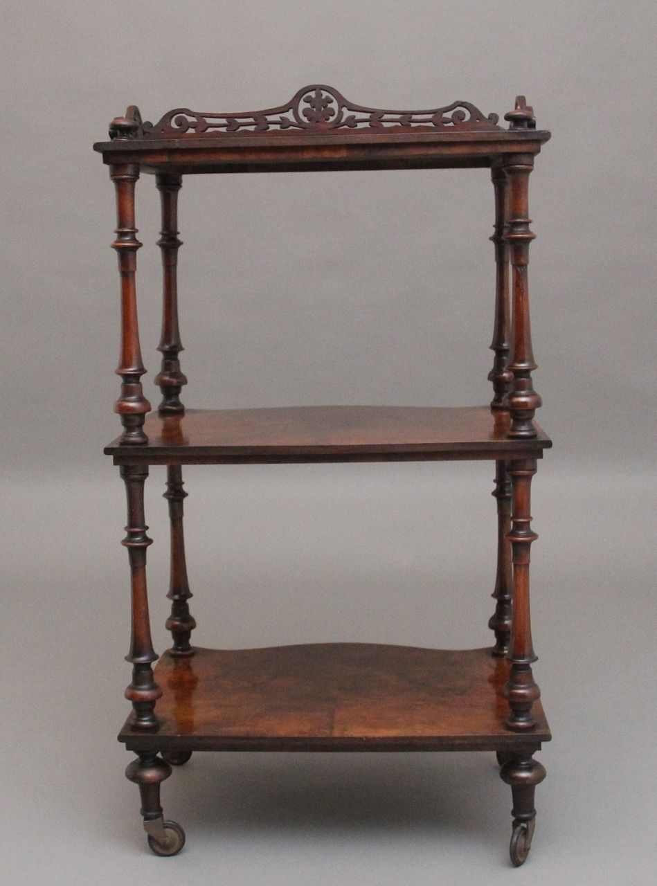 19th Century Burr Walnut Whatnot photo Furniture