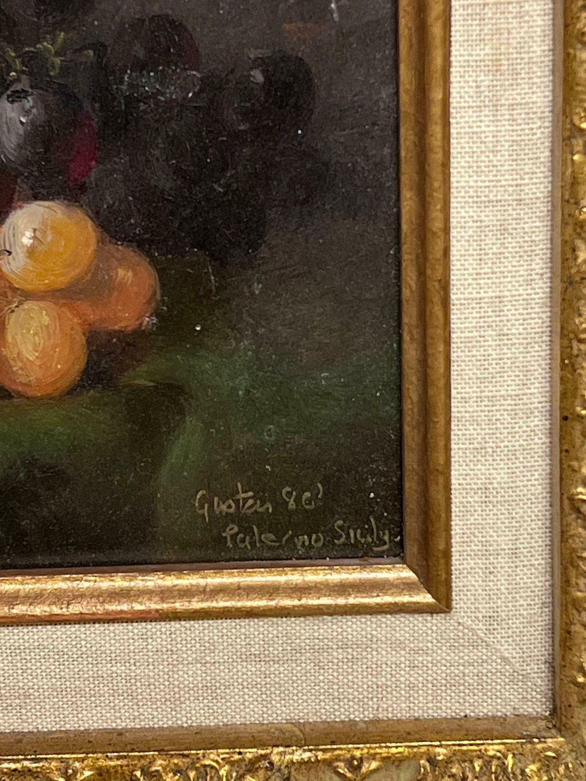 Jonny Gastonfine Classical Still Life Fruit In Wicker Basket Signed Oil Painting Gilt Frame photo 1018.0