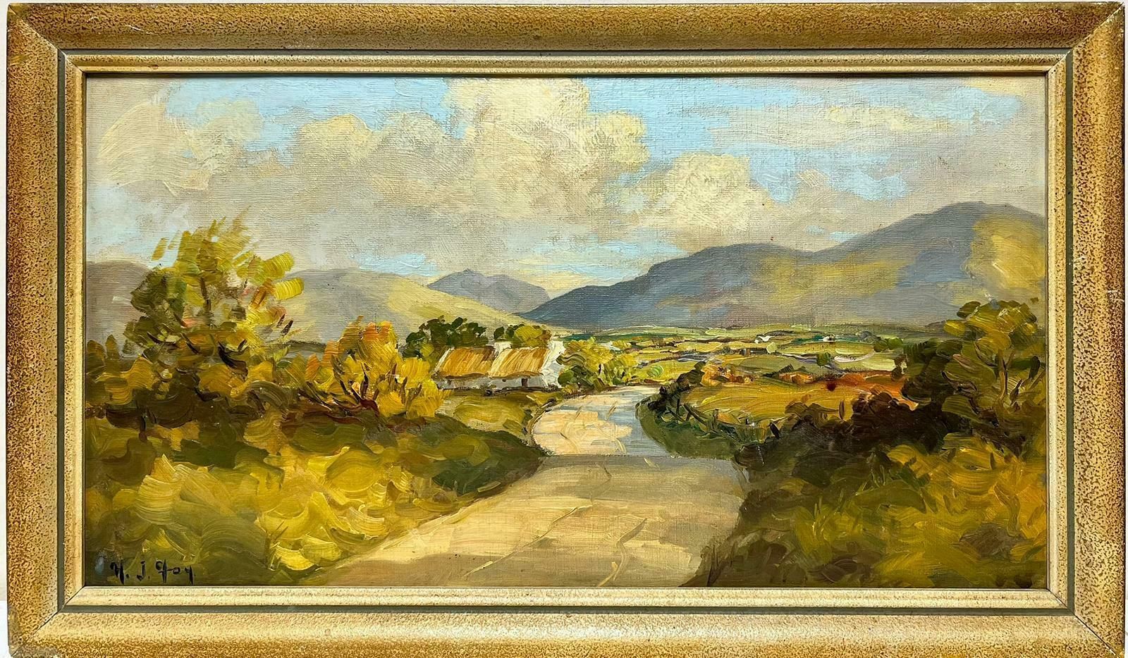 Irish Artistthe Mourne Mountains County Down Ireland Signed Original Irish Oil Painting photo furniture