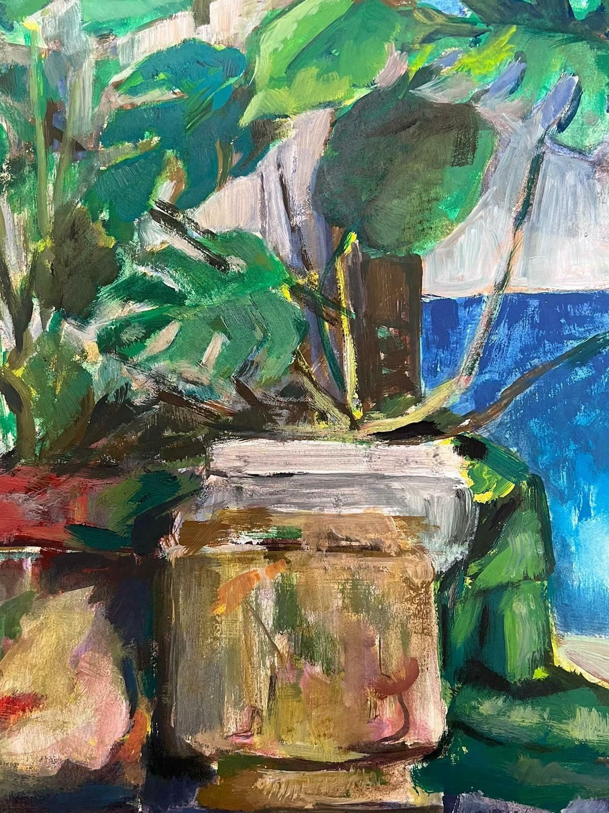 Guy Nicod French 20th Century Monstera Deliciosa And Aloe Vera Plants Still Life photo for sale