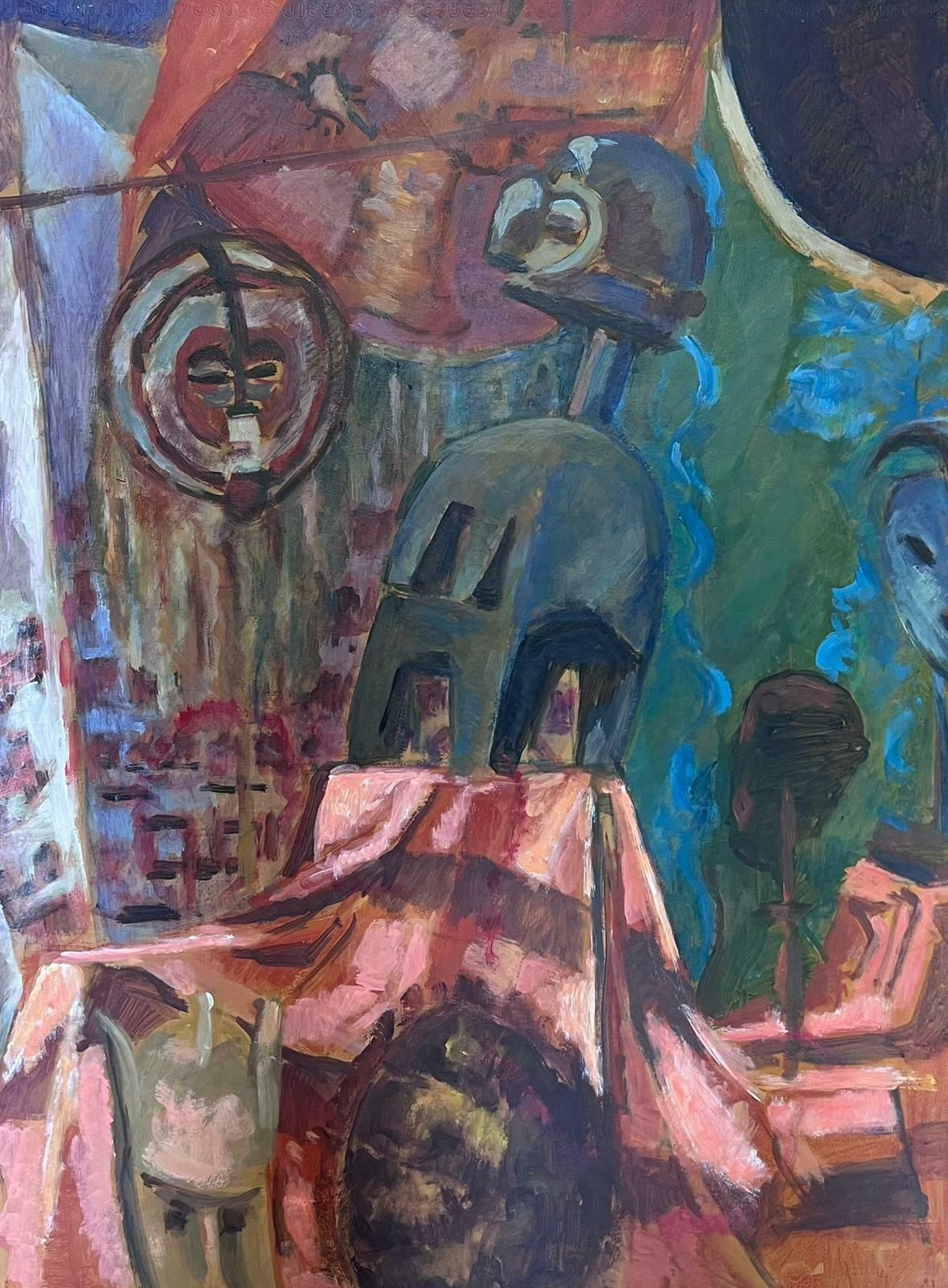 Guy Nicod Robot Parts  Abstract French 20th Century Painting