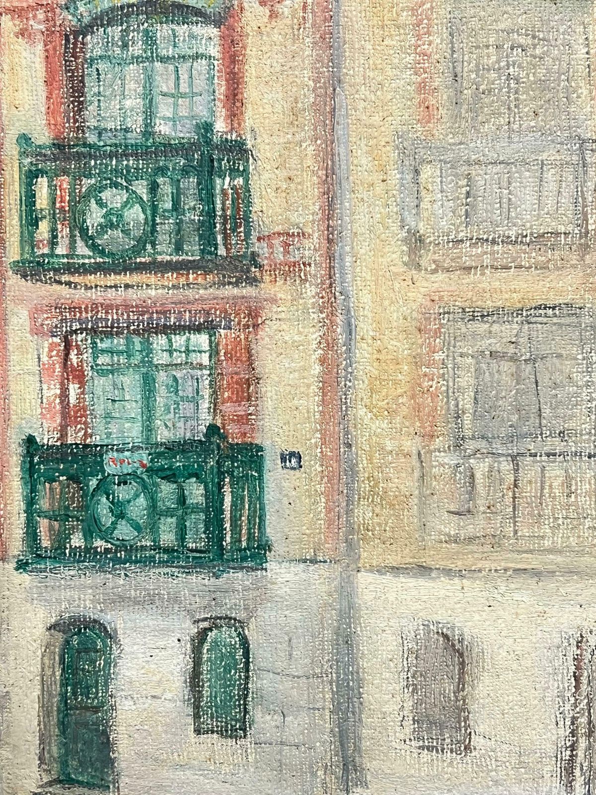 Simone Forge1930's French Impressionist Charming French Townhouse With Green Balconies19th Century photo Art