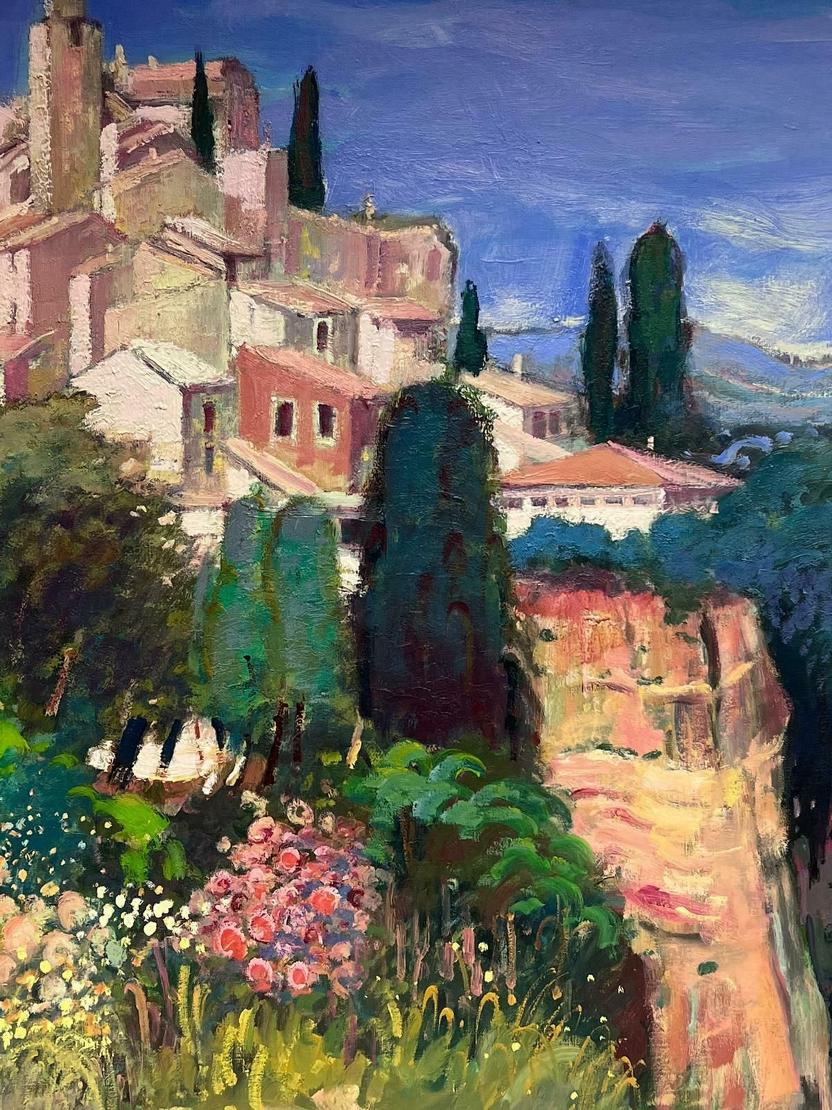 Guy Benardgordes Village Luberon Provence Huge Original French Oil Painting On Canvas photo vinterior