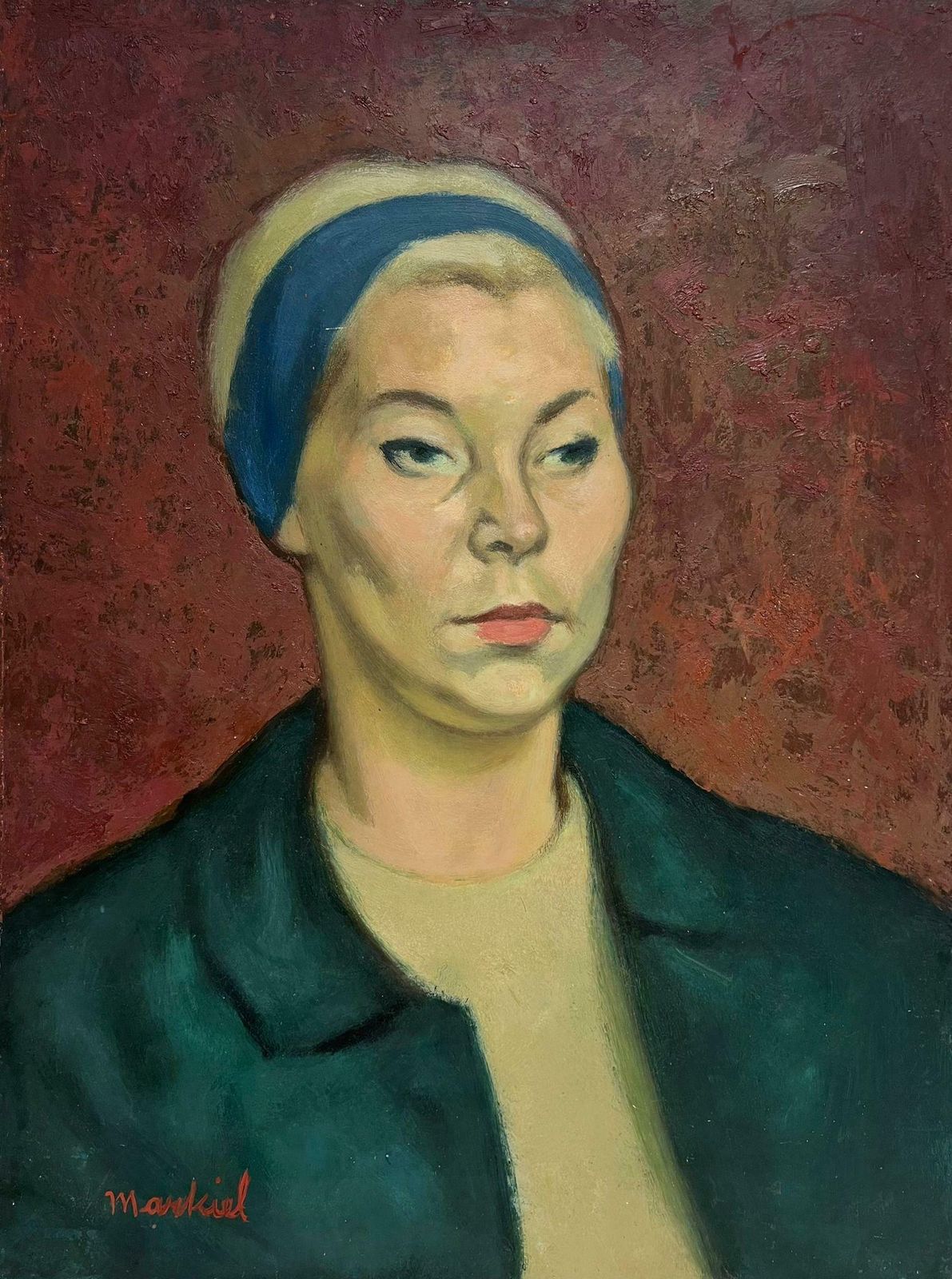 Jacob Markiel20th Century French Modernist Portrait Of Lady French / Polish Artist