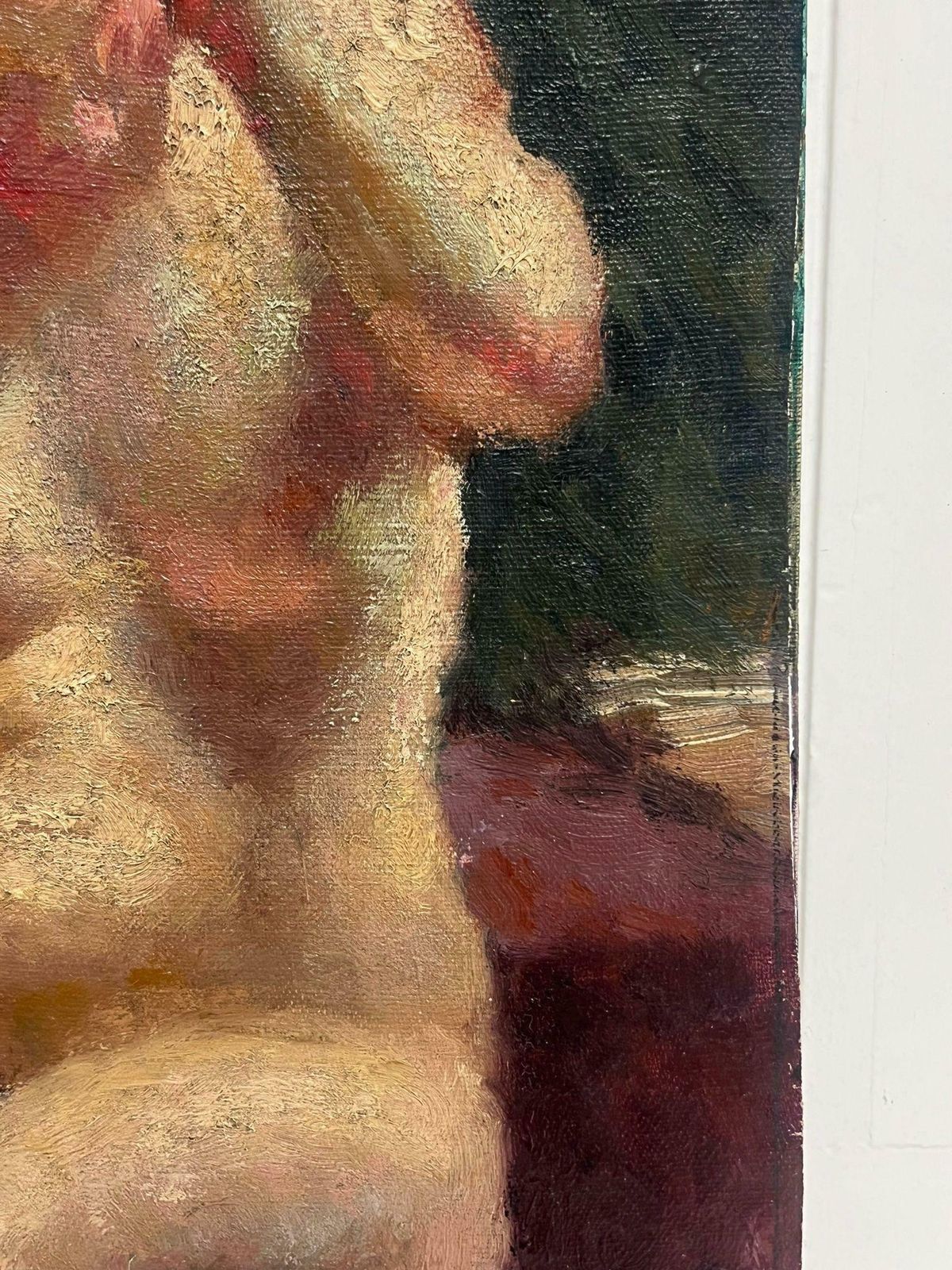 1900's French Post Impressionistvery Fine Quality C.1900's French Portrait Of Nude Lady Post Impressionist Workc. 1900's photo vinterior