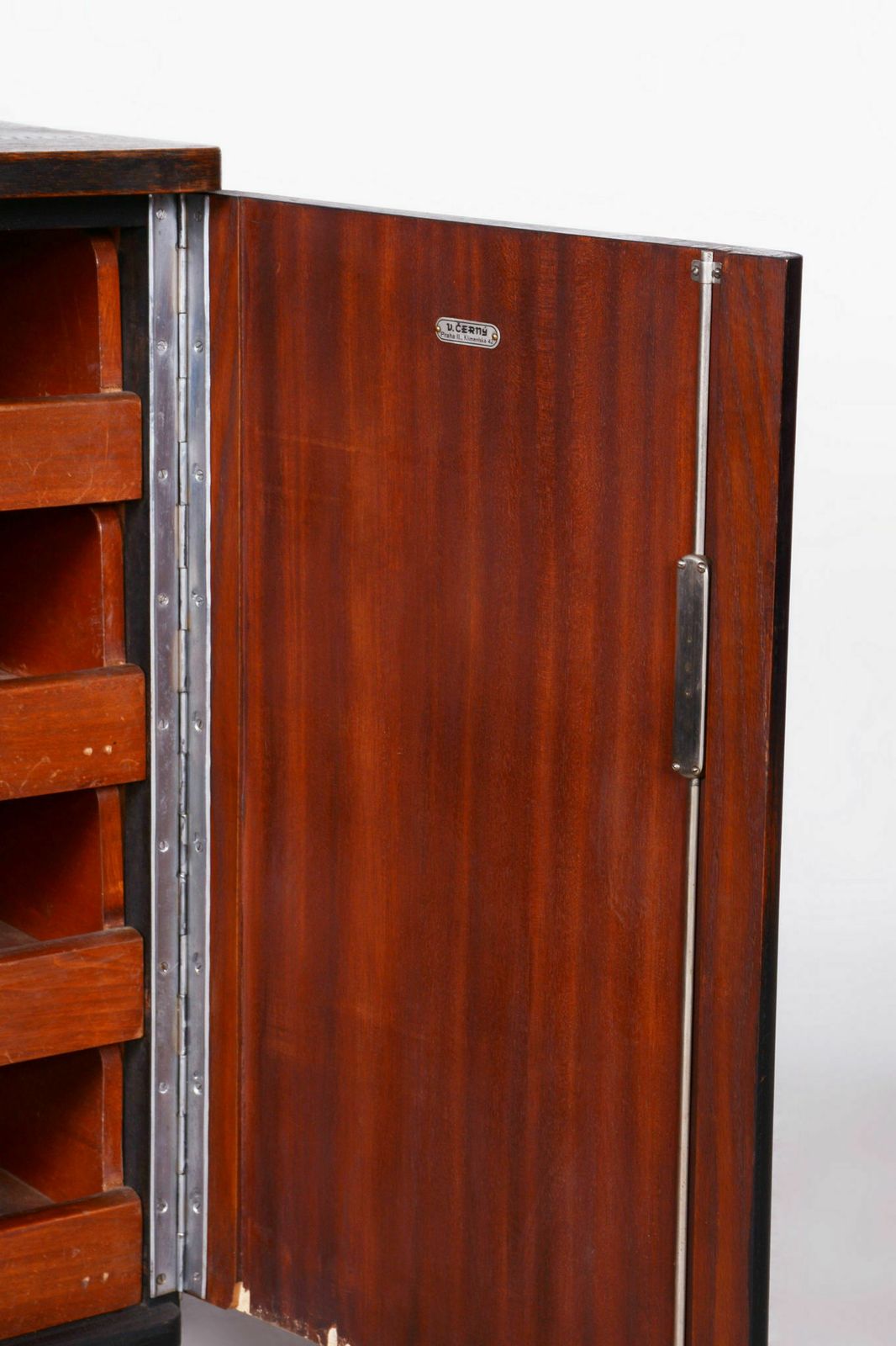 photo for sale Restored Art Deco Writing Desk, By Robert Slezak, Oak, Chrome, Czech, 1930s