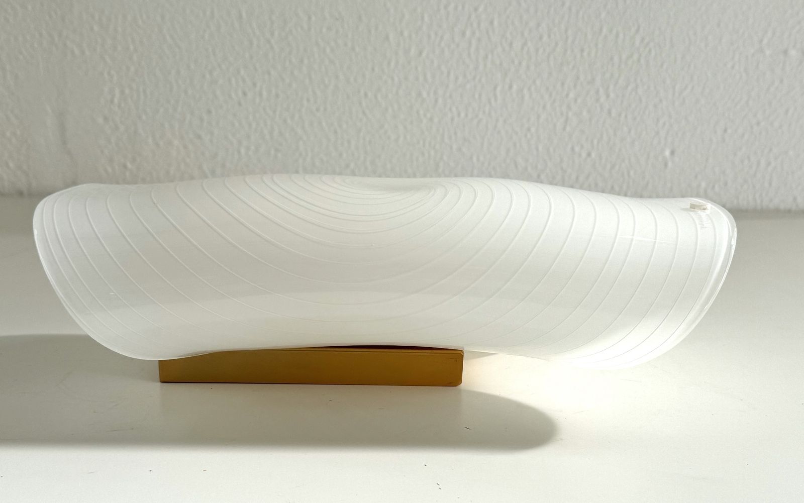 850.0 Italian Mid Century Wall Sconces In Murano Glass And Brass By La Murrina, 1980s photo