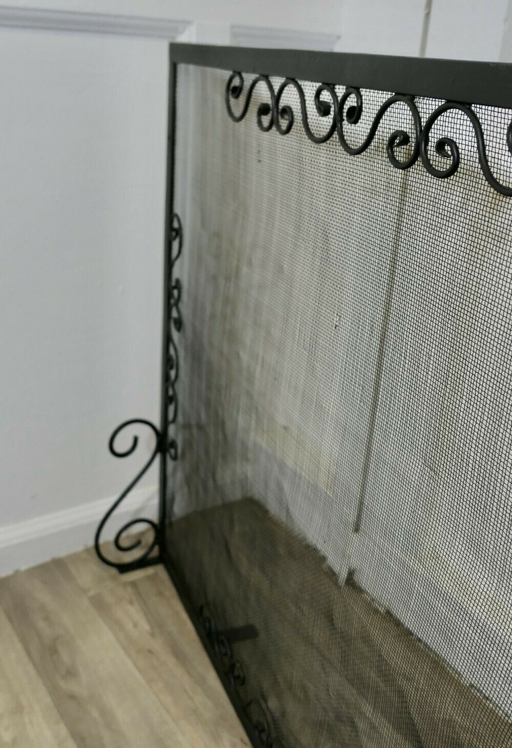 Large Old Wrought Iron Fire Screen photo 630.0