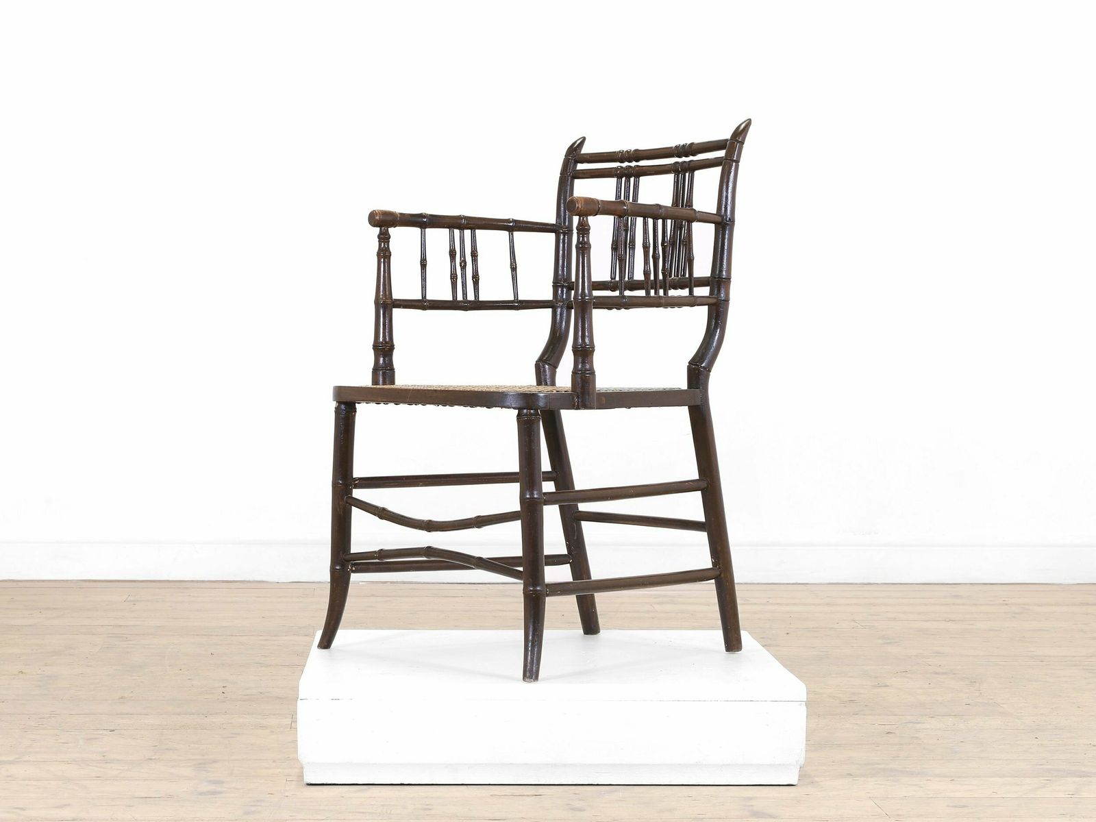 A Faux Bamboo Stained Sussex Armchair