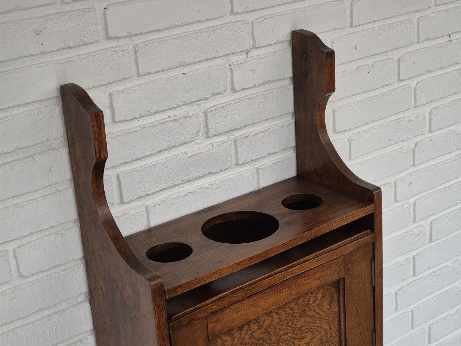 1950s, Scandinavian Design, Wall Cabinet, Original Good Condition, Oak Wood. photo furniture