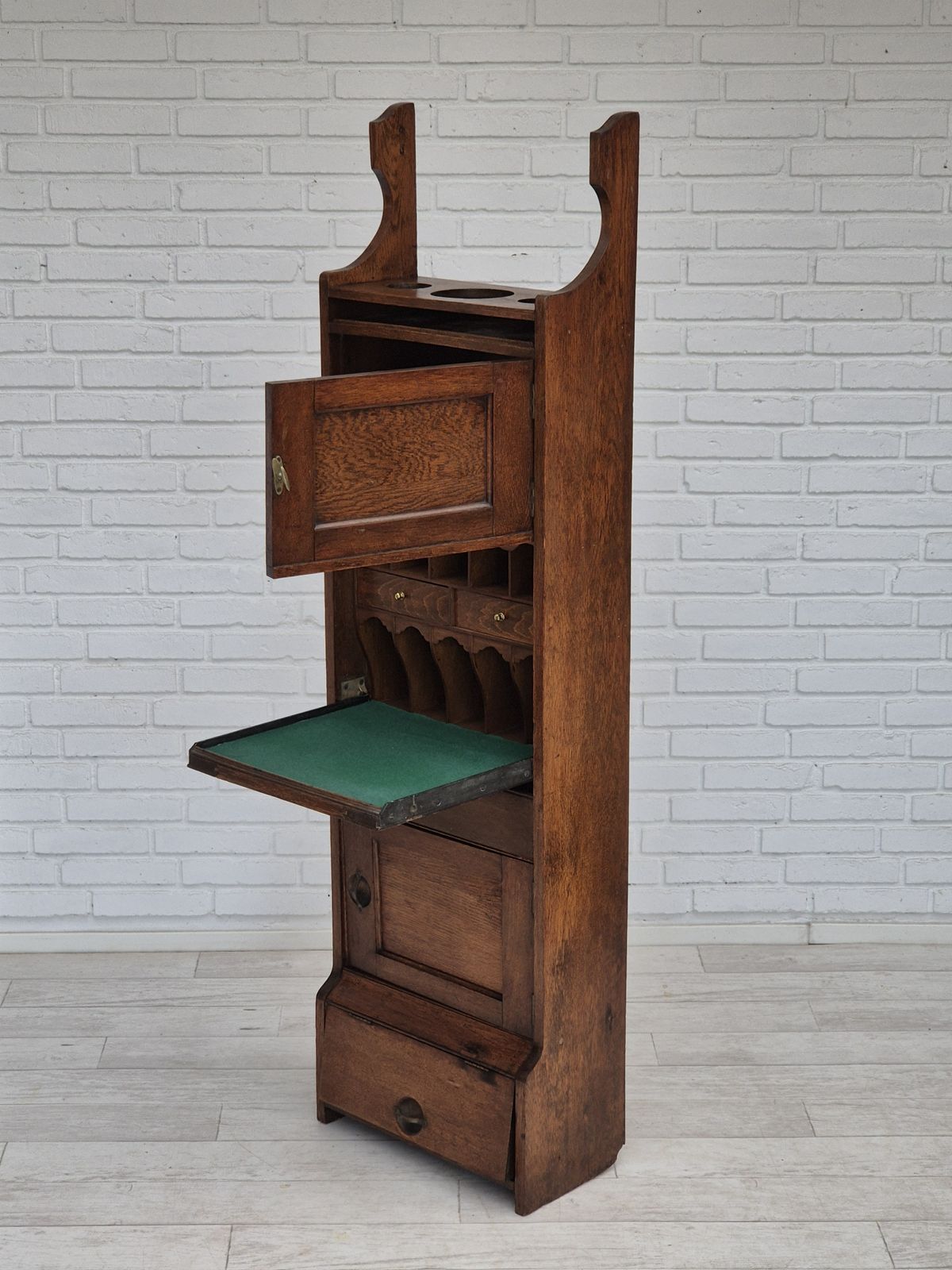 1950s, Scandinavian Design, Wall Cabinet, Original Good Condition, Oak Wood. photo buy