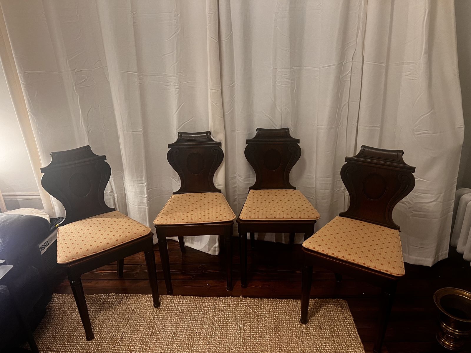 A Set Of Four George IV Mahogany Hall Chairs, Circa 1825 photo furniture