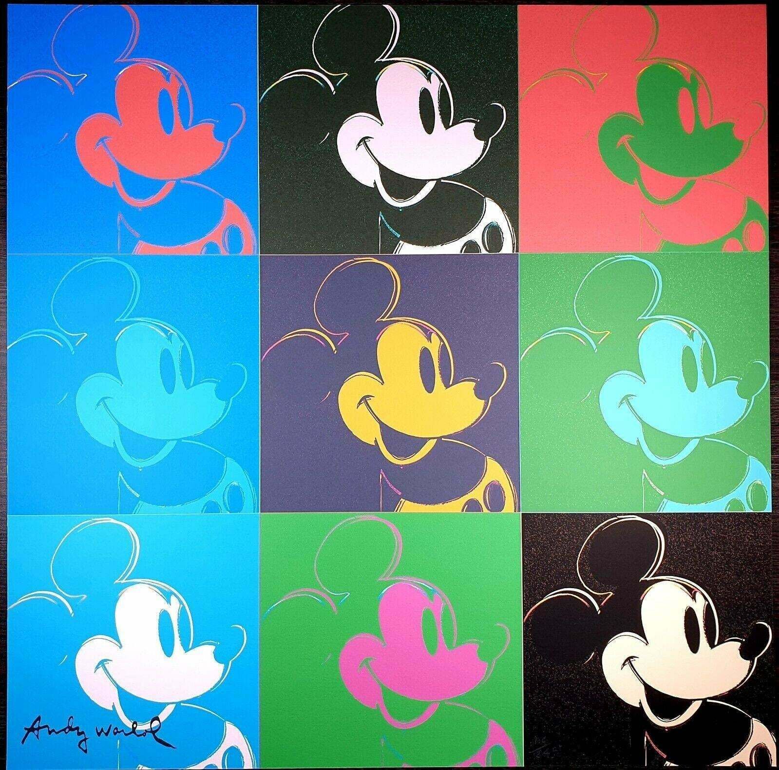 1986 Carnegie Museum Of Art Andy Warhol Mickey Mouse Lithograph