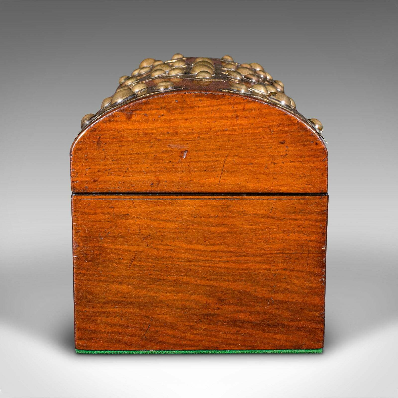 Antique Dome Top Tea Caddy, English, Burr Walnut, Box, Gothic Taste, Victorian photo buy
