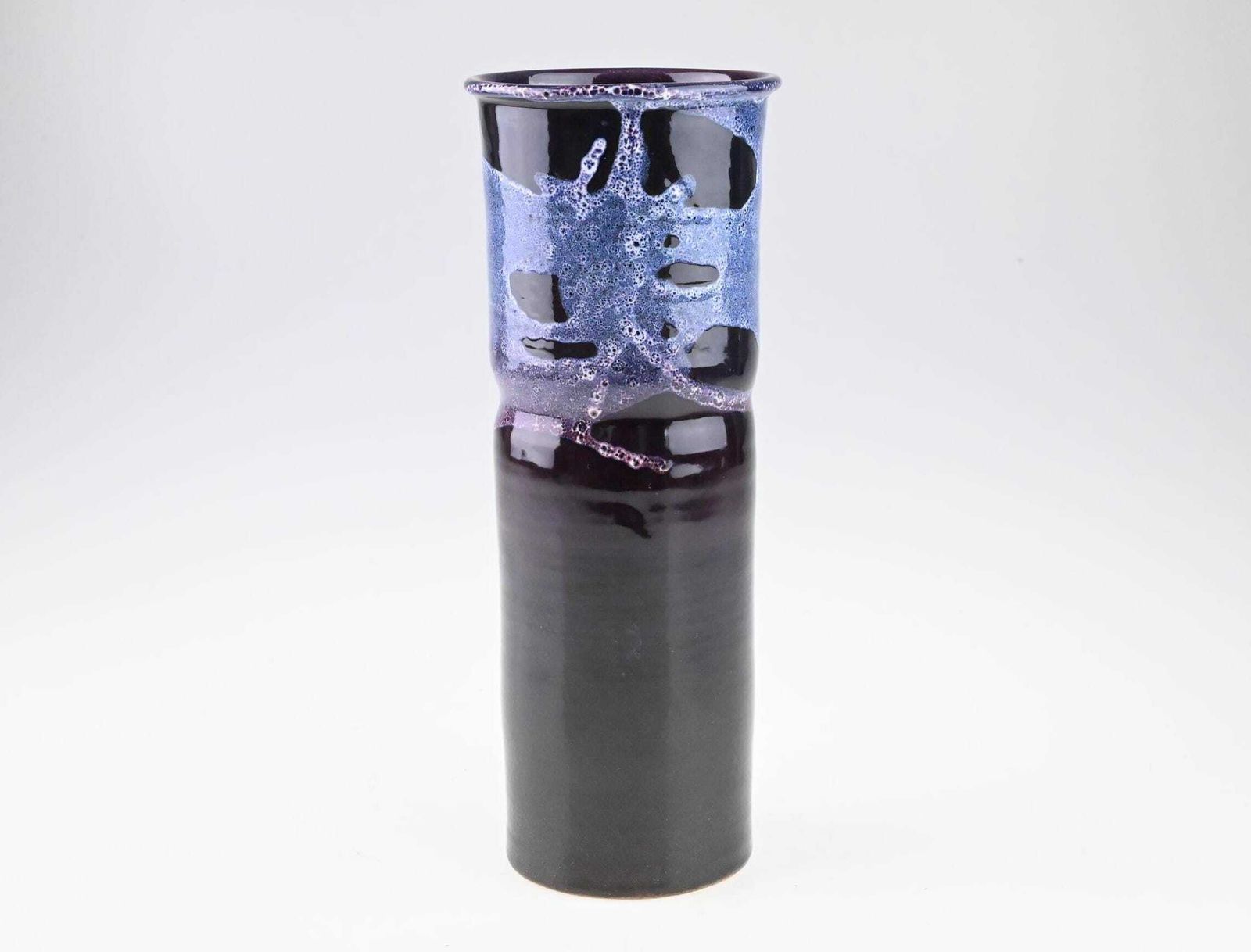 Ceramic Flower Vase, Mid Century Modernist Vase, Czech Pottery, Purple Ceramic Vase, Ceramic Vase, Pottery Vase, Mid Century, Vintage Vase photo vinterior
