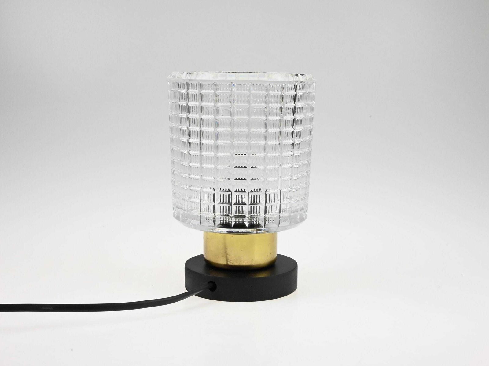 Vintage Bedside Mid Century Lamp, Glass Lamp, Retro Table Lamp,Old Lamp photo furniture