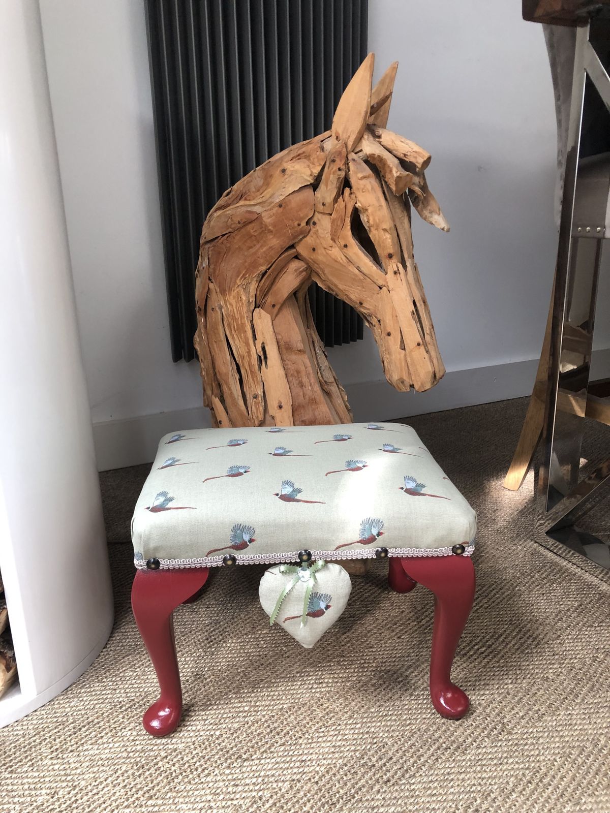 Beautifully Renovated Sophie Allport Pheasants Footstool photo for sale