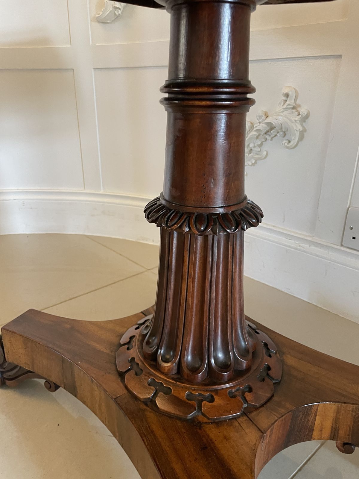Antique 19th Century Quality Carved Rosewood Card Table photo vinterior