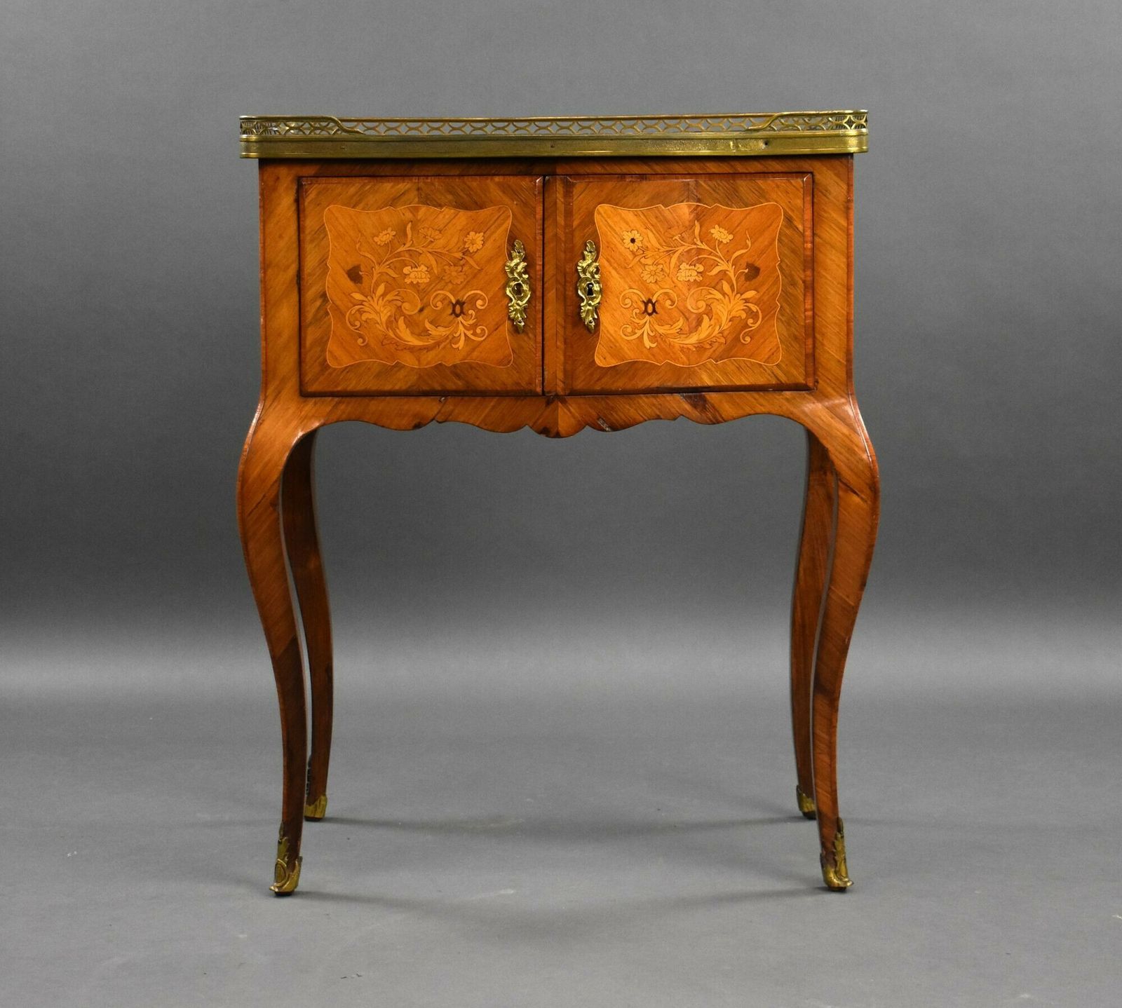 Antique French Marquetry Side Cabinet photo furniture