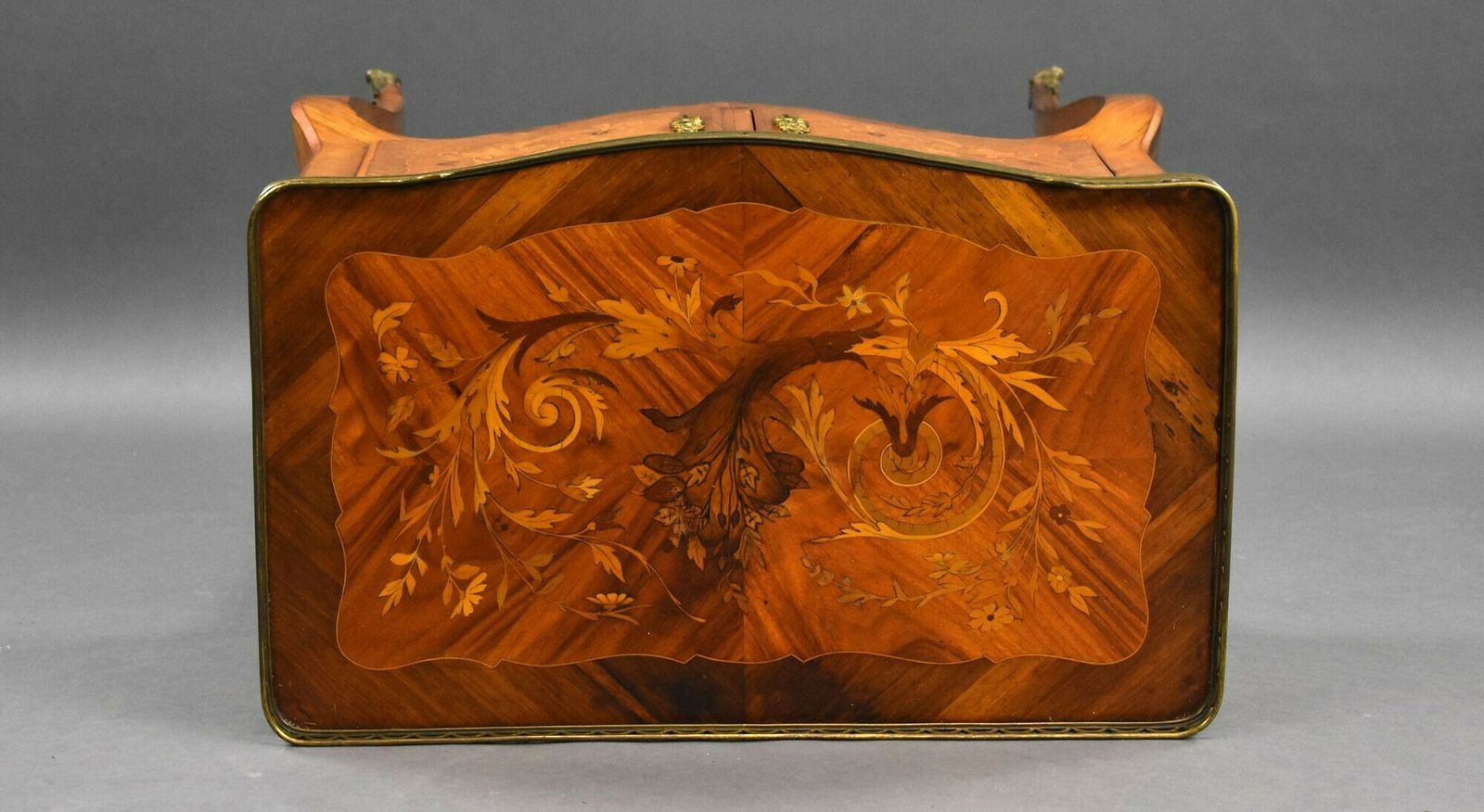 Furniture Antique French Marquetry Side Cabinet photo