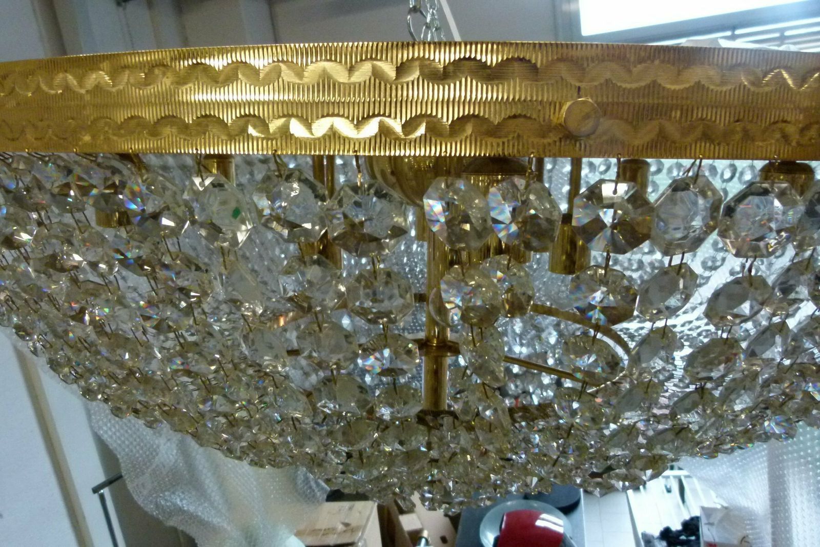 Chandelier With Swarovsky, 1980s photo for sale
