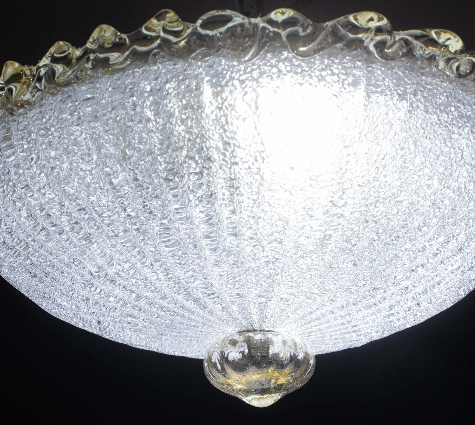Italian Yellow And Trasparent  Murano Glass Ceiling Fixture, Murano, 1970 photo 848.0