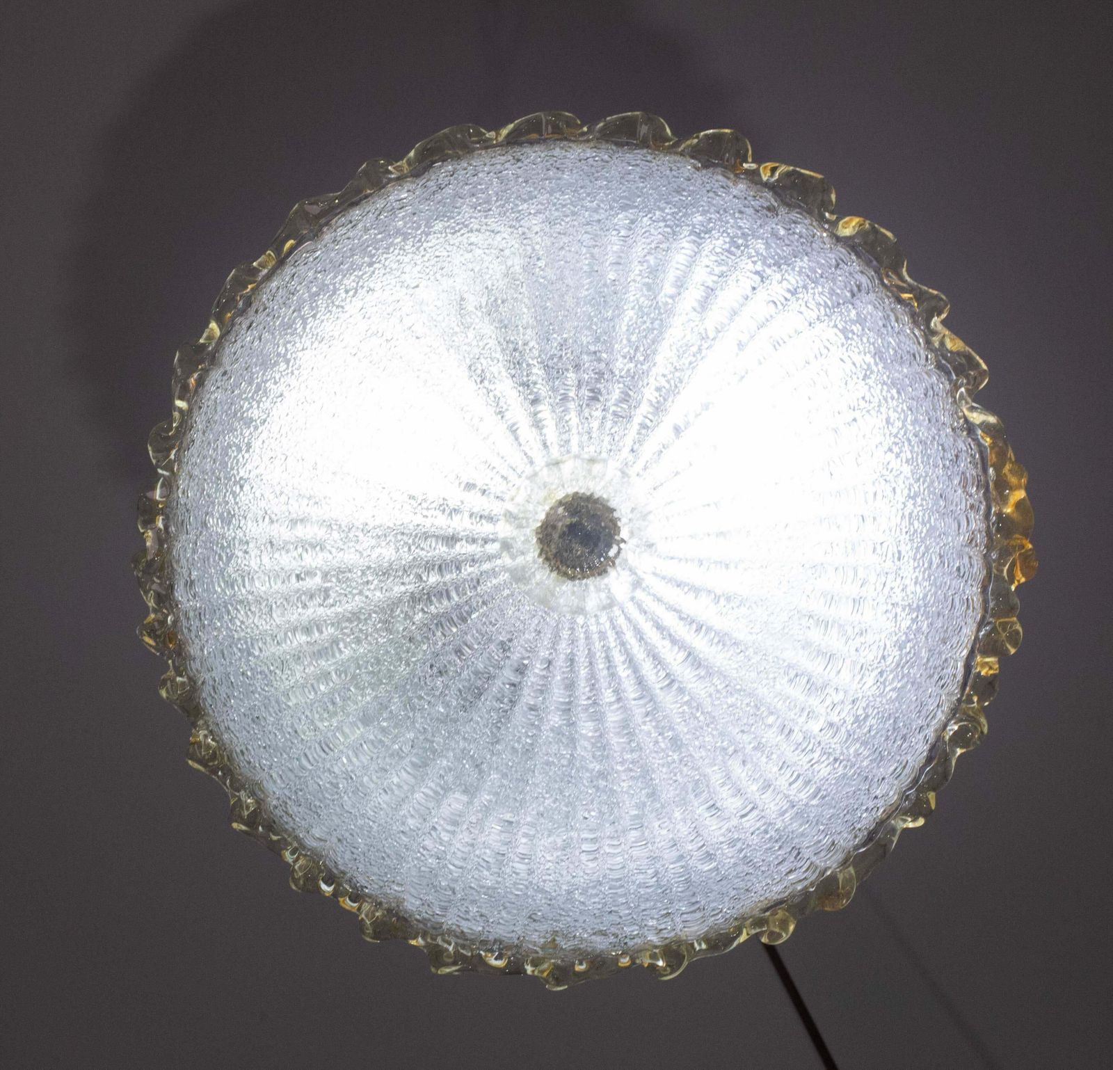 Italian Yellow And Trasparent  Murano Glass Ceiling Fixture, Murano, 1970 photo vinterior