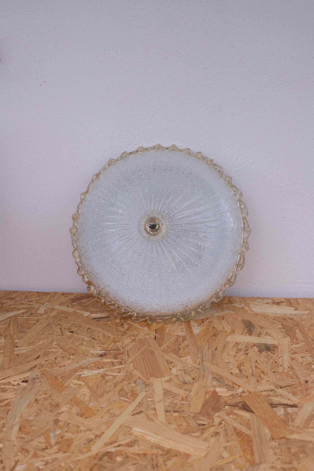 Italian Yellow And Trasparent  Murano Glass Ceiling Fixture, Murano, 1970 photo buy