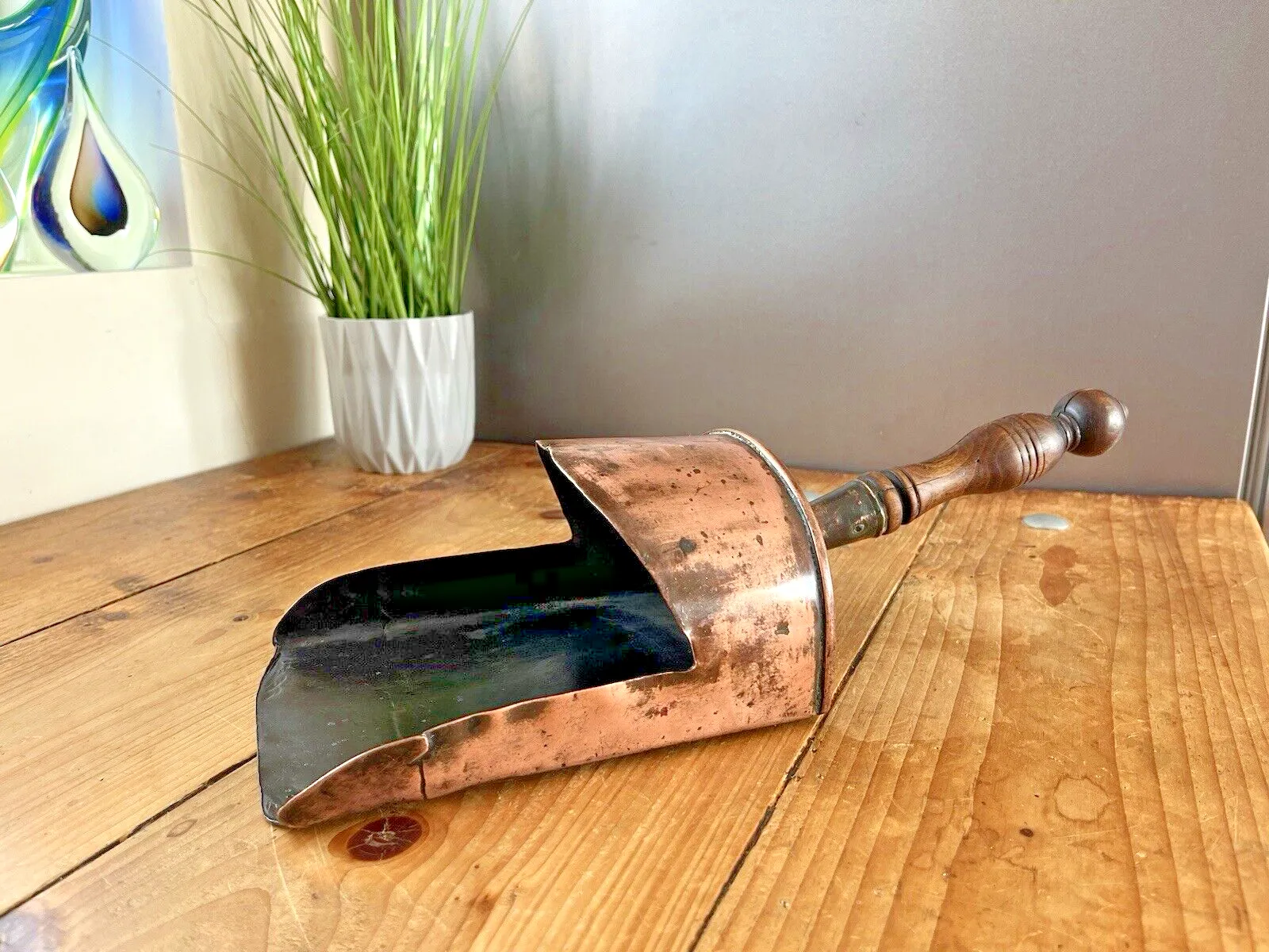 photo vintage Antique Arts & Crafts Copper Brass Coal Bucket Benham Froud Christopher Dresser