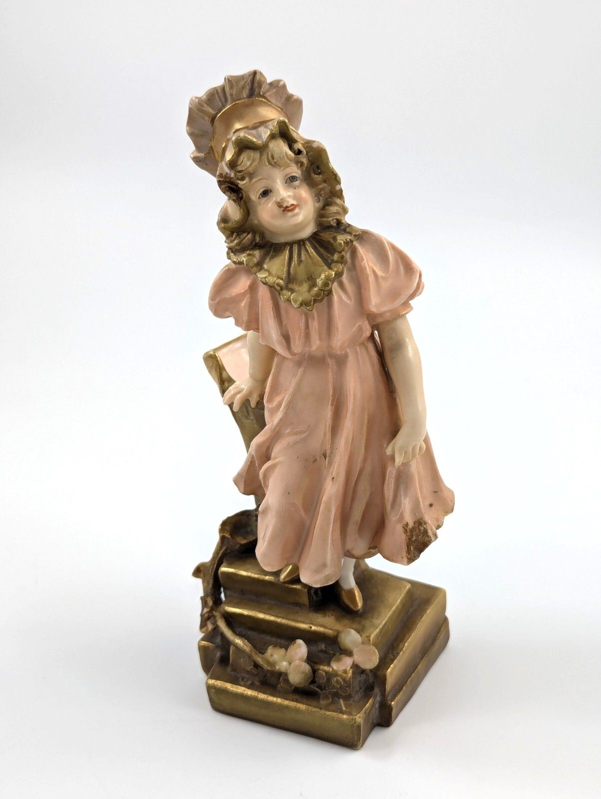 Antique Porcelain Figurine/Vase Planter By Ernst Wahliss, Teplitz Turn, Austria