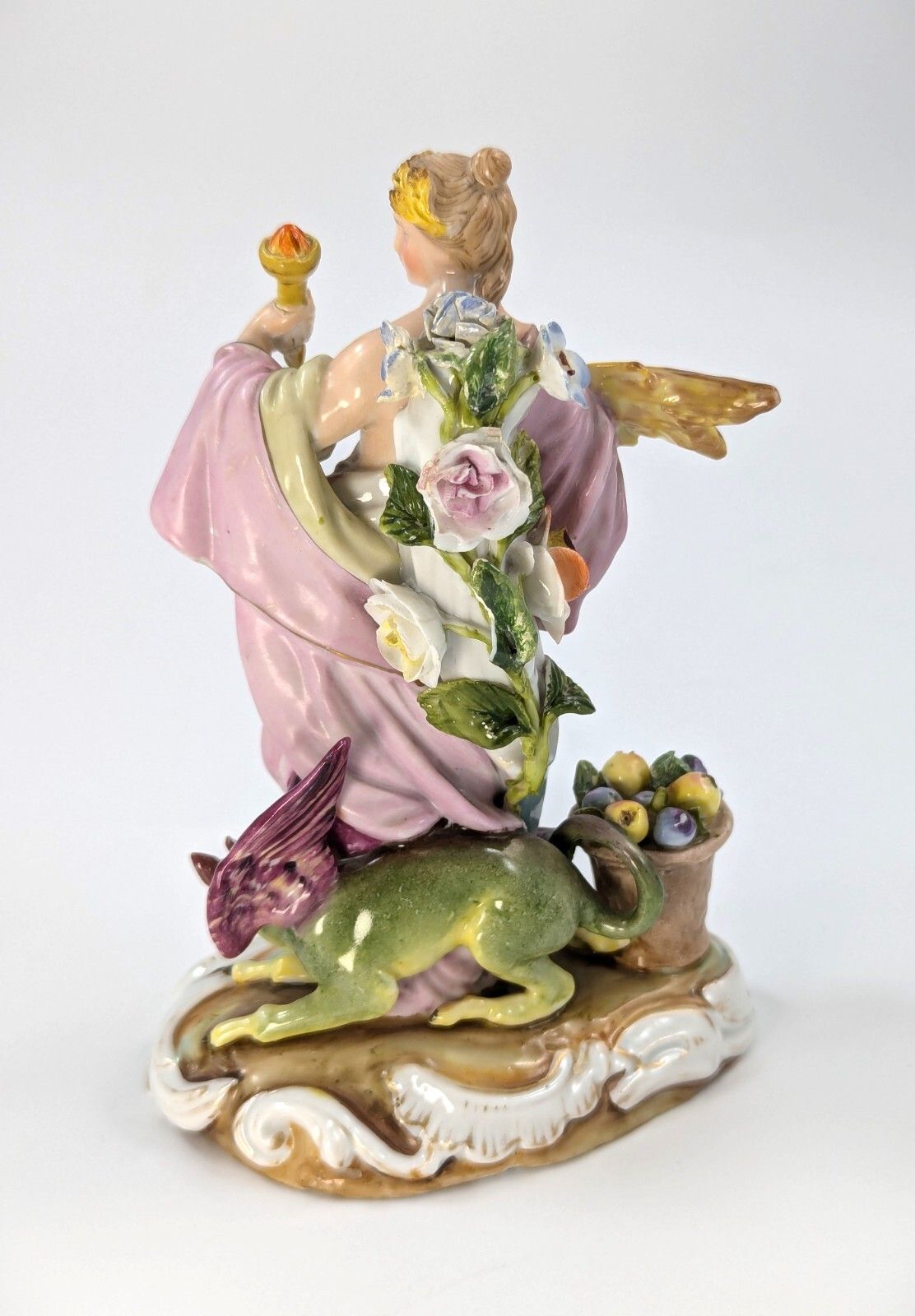 Antique Porcelain Allegorical Figurine By Volkstedt, Germany, с. 19th photo for sale
