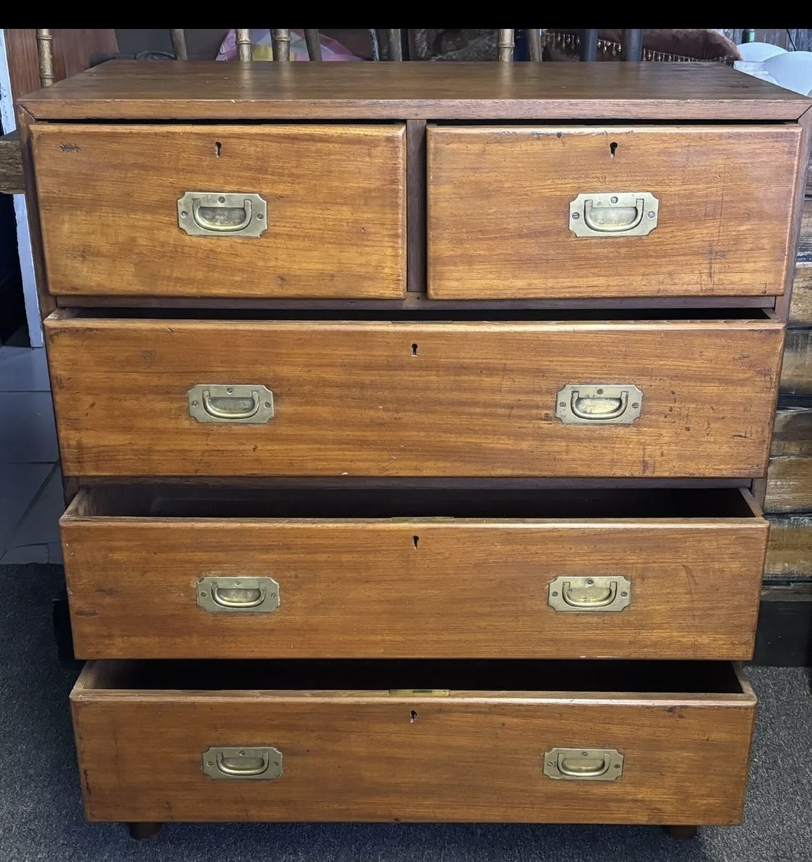 Antique Two Part Chest Of Drawers photo Furniture
