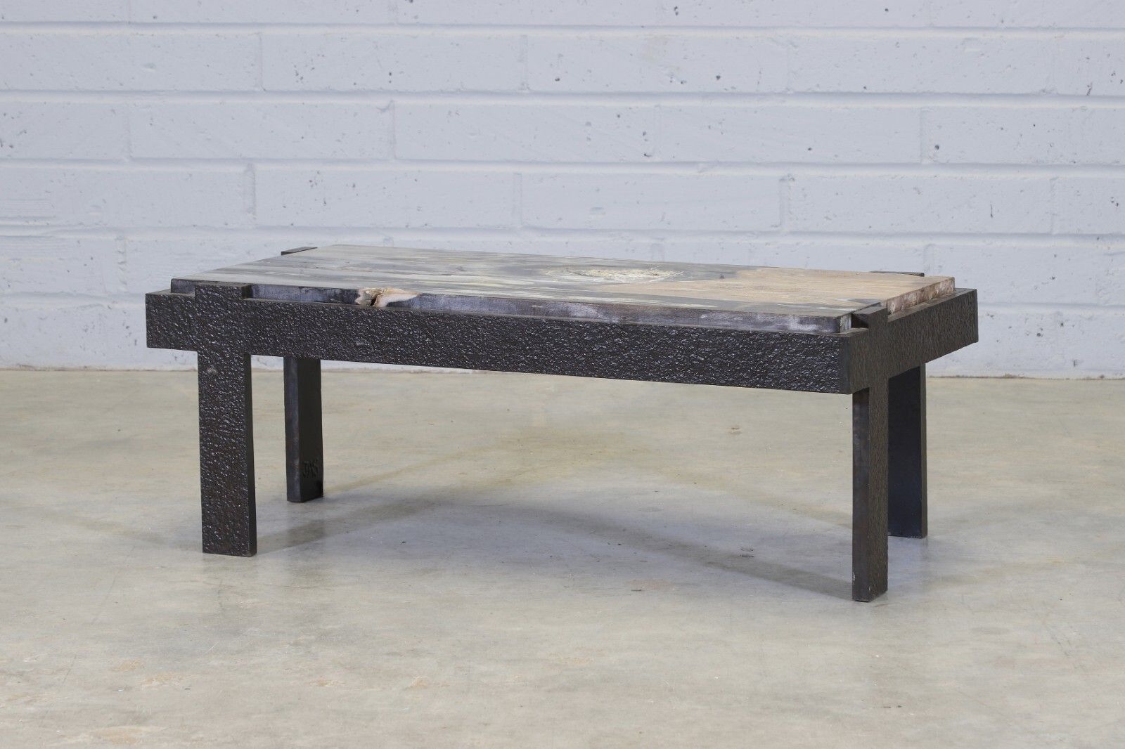 An Incredible Rare Brutalist Fossilised Wood Cast Iron Coffee Table photo 1150.0