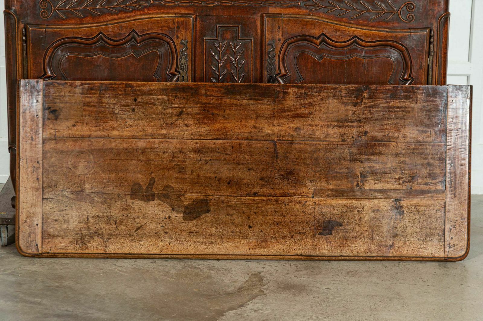 18thc French Carved Walnut Marriage Buffet photo vintage