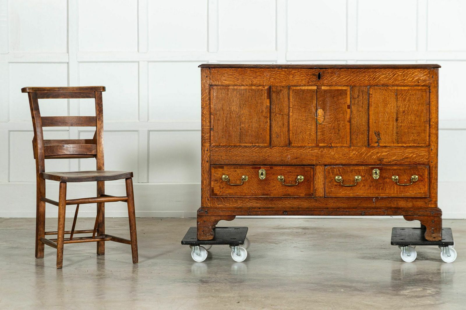 George III English Oak Mule Chest photo Furniture