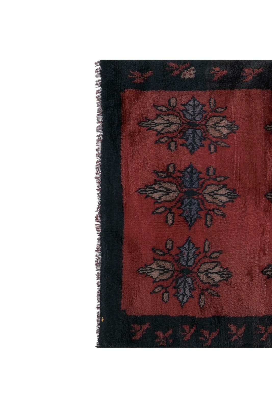 1960s Vintage Wool Turkish Tulu Rug 3'5'' X 5'3'' photo Textiles