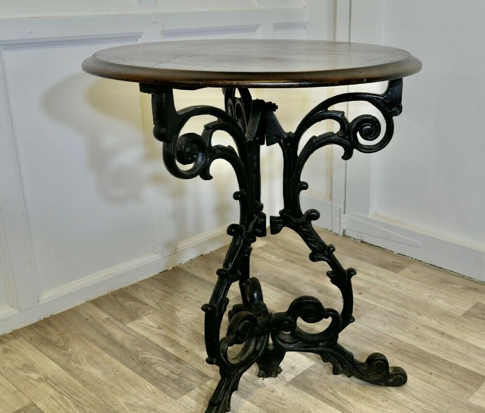Victorian Cast Iron Scroll Work Occasional Table photo 720.0