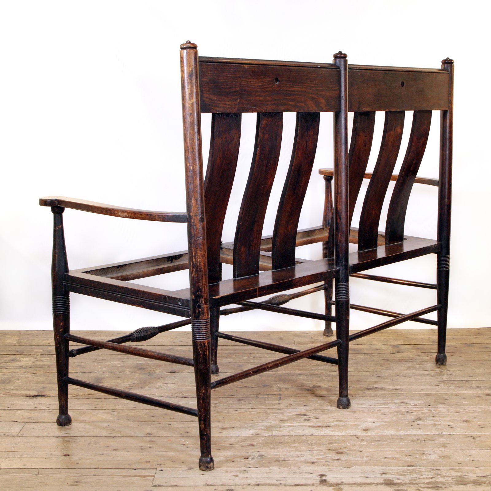 A Rare George Walton Settle By William Birch For Liberty & Co.. photo Furniture