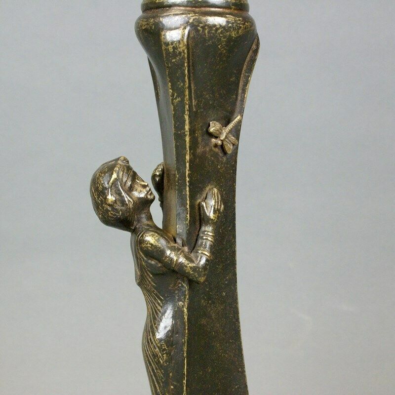 An Art Nouveau Bronze Table Lamp photo furniture