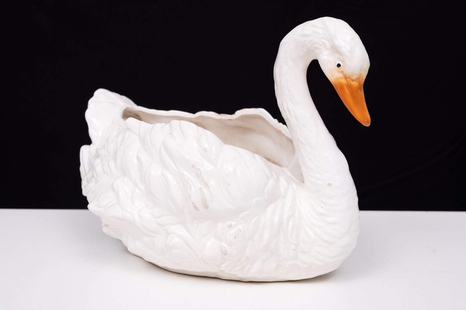 Antiek Capodimonte Keramische Zwanen Jardinière 1880 photo buy