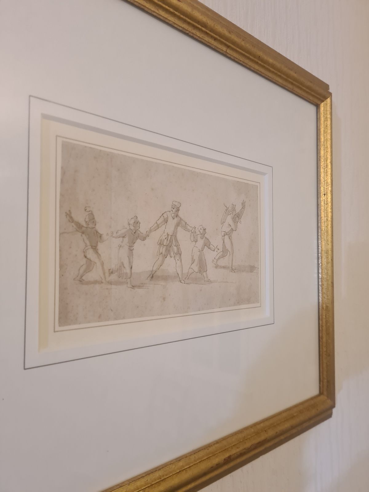 17th Century, Pen & Ink Wash Painting, Northern European School. photo furniture