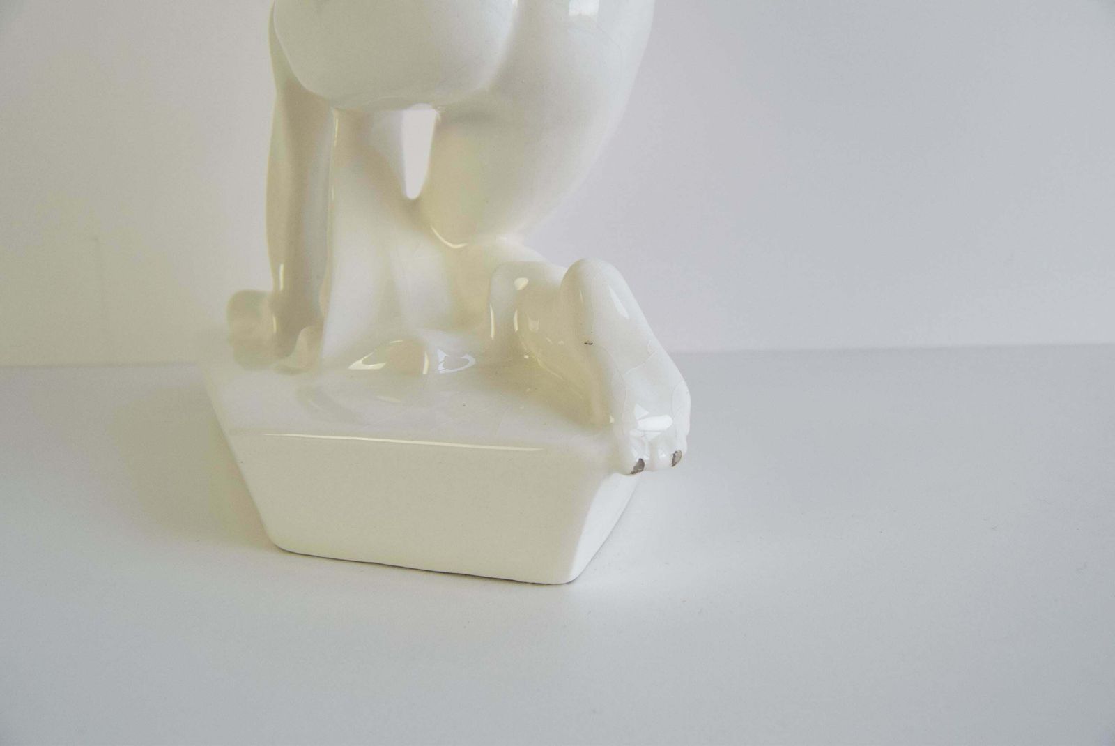 Ceramic Sculpture Of A Naked Woman By Hubert Kovařík/Svitavka, Circa 1920's. photo buy
