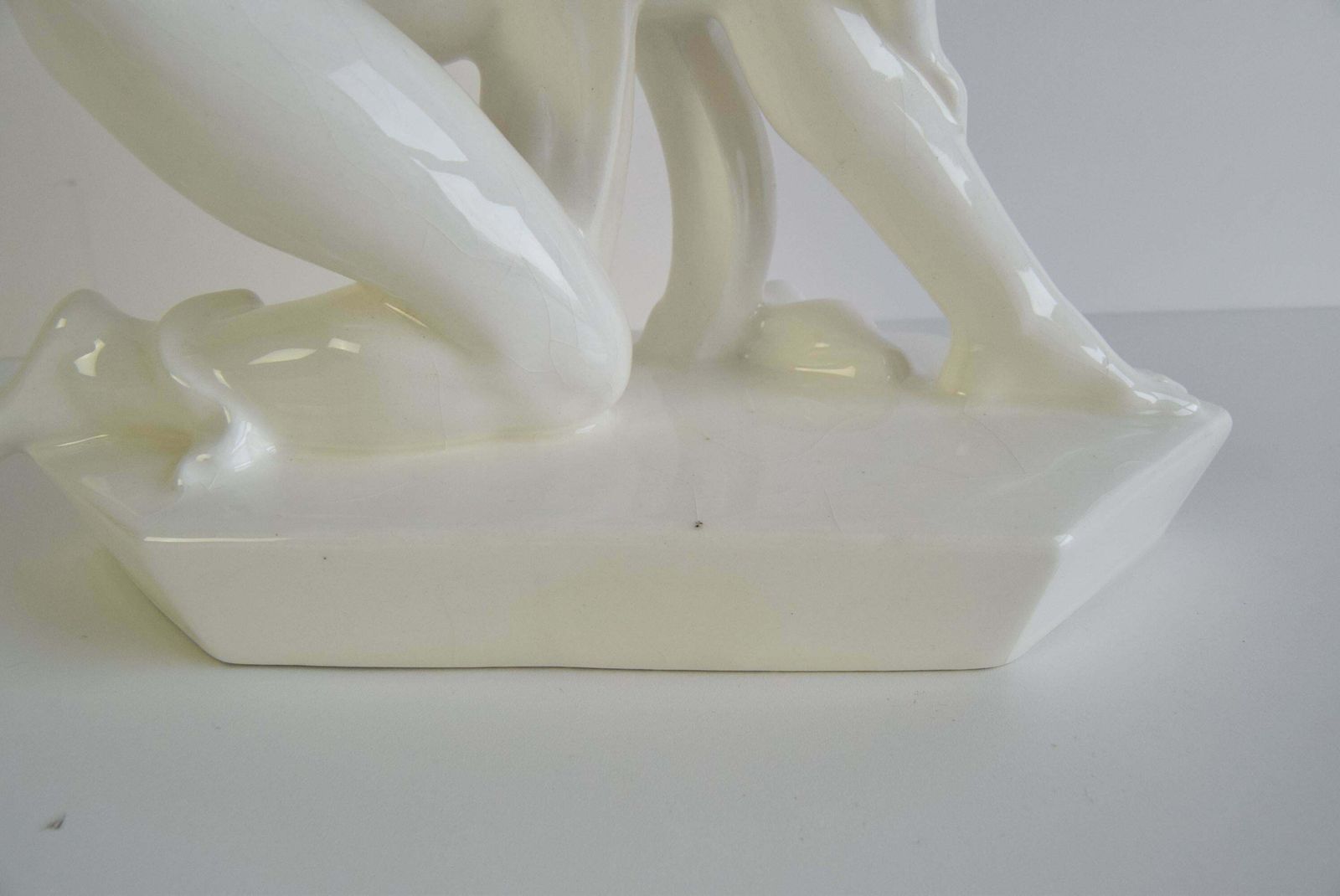 photo for sale Ceramic Sculpture Of A Naked Woman By Hubert Kovařík/Svitavka, Circa 1920's.