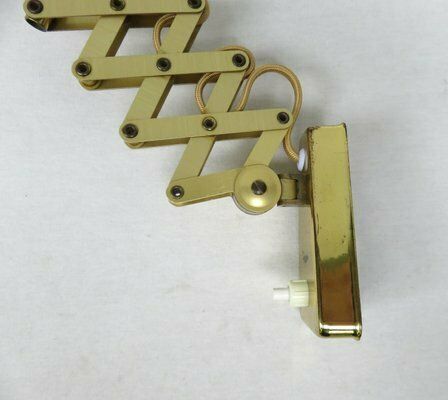 Mid Century Aluminum And Brass Scissor Lamps, 1950s, Set Of 2 photo 2674.1