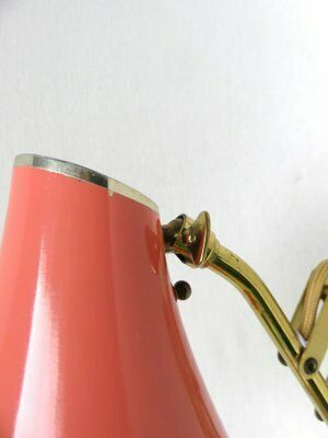 photo vinterior Mid Century Aluminum And Brass Scissor Lamps, 1950s, Set Of 2