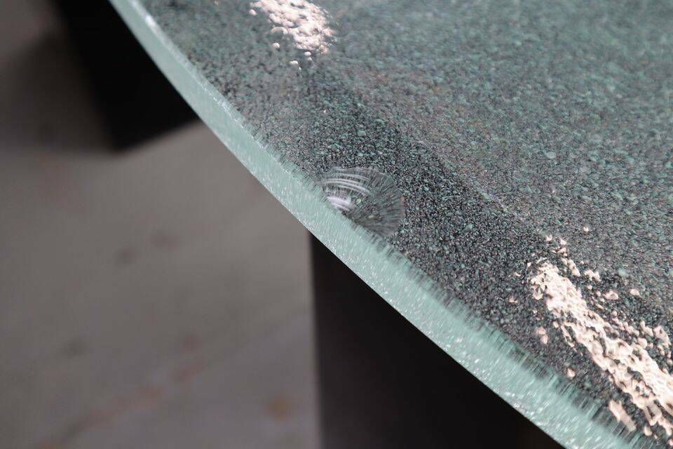 photo vintage 1930's Modernist Desk In Black Lacquered Metal