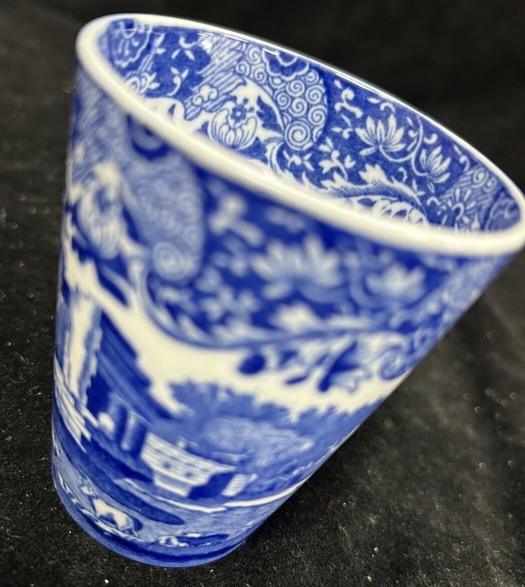 Vintage Copeland Spode Blue Italian Beaker Blue Backstamp photo vinterior