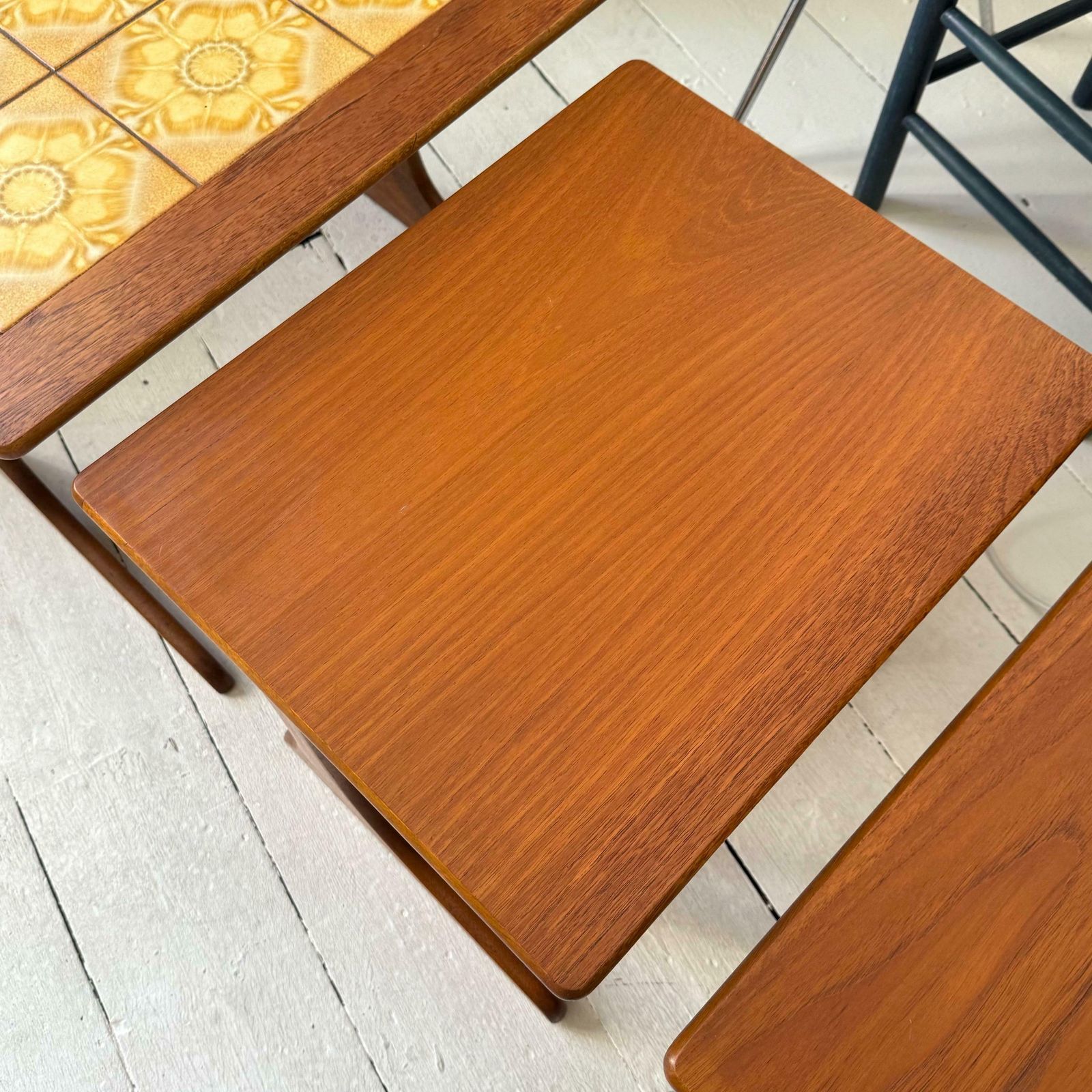 A Super Set Of 1960s Teak And Tiled In Kofod Larsen G Plan Nest Of Tables photo 155.0