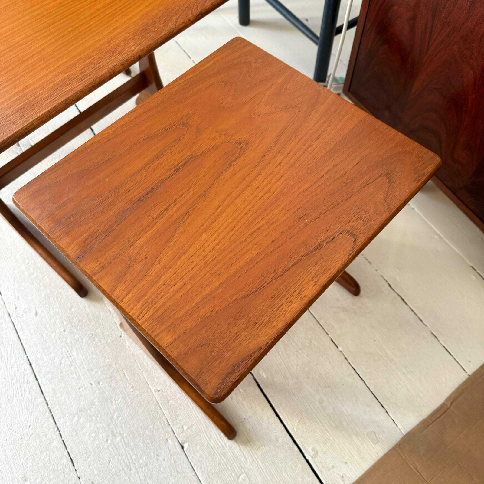 A Super Set Of 1960s Teak And Tiled In Kofod Larsen G Plan Nest Of Tables photo vinterior