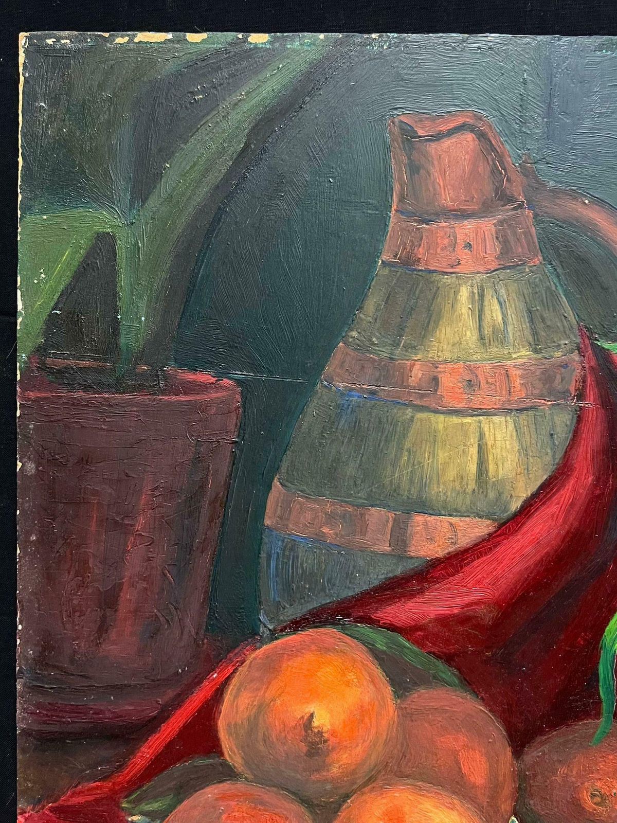 Guy Nicod Mid 20th Century 1950 French Post Impressionist Oil Colorful Interior Still Life1952 photo Art